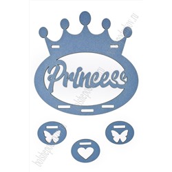 Подставка для заколок и бантиков "Princess №3" 20*20 см, голубой