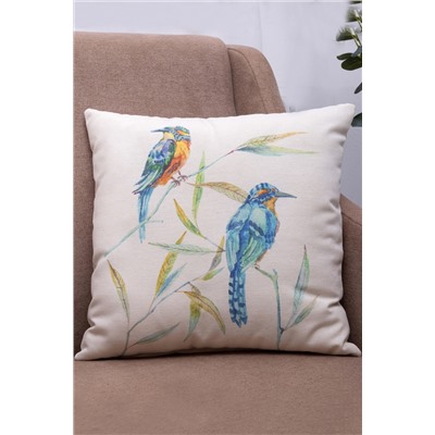 Подушка декоративная, ткань смесовая, Дивные птицы, арт 4052