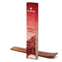 SANDAL Premium Incense Sticks, Bestofindia (САНДАЛ премиальные благовония, Бэстофиндия), 70 г. (20 палочек + подставка)