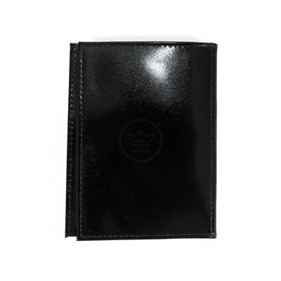 Обложка для авто+паспорт Premier-О-77 (4 внут карм)  натуральная кожа черный глянцевый (89)  198931