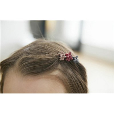 SALE!Комплект детских мини заколок - крабиков для волос 10 шт, в индивидуальной упаковке Цвет Микс - Цветок !
