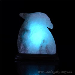 Солевая лампа "Дельфин" 190*90*200мм 2-3кг, свечение голубое.
