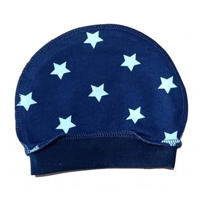 Шапочка теплая (836) т.синяя со звездами