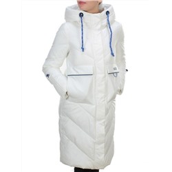 9190 WHITE Пальто зимнее женское EVCANBADY (200 гр. холлофайбера) размеры 42-44-46-48-50