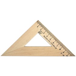 Треугольник деревянный 45*/11см  С138