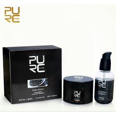 PURC Комплекс для ухода за волосами с экстрактом черной икры 120 мл + 60 мл