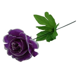Цветок искусственный Роза 50см сиреневая с белым кантом YL-51-1 (выпис.по 20шт)
