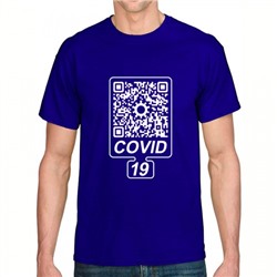 Футболка мужская "Covid 19" QR-Code