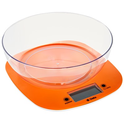 Весы электронные настольные 5 кг DELTA KCE-32 с чашей оранжевые