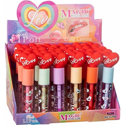 Блеск для губ MAGIC LIP GLOSS Сердце Love проявл.с игрушкой LС-948 Karite (мин.6шт.)