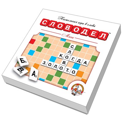 Настольная игра «Словодел Мини» картонный белый