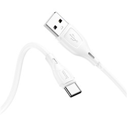 USB кабель для USB Type-C 1.0м HOCO X61 силиконовый (белый) 3.0A
