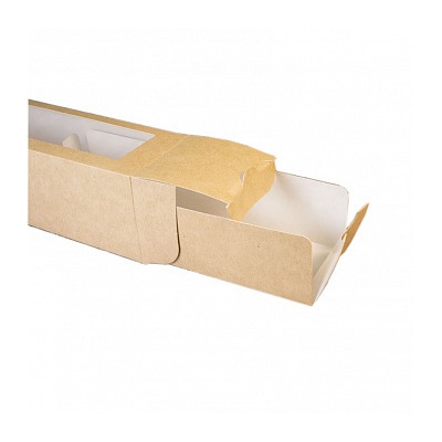 Коробка картонная для макарун на 6 шт Крафт