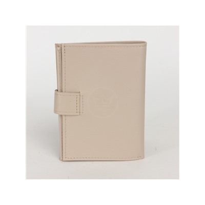 Обложка для авто+паспорт-Croco-ВП-1032  (с хляст, 5 внут карм, двойн стенка)  натуральная кожа бежевый матовый (242)  235105