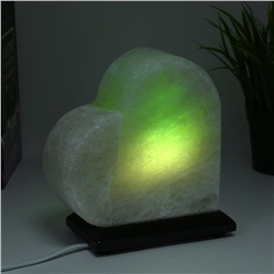 Солевая лампа "Сердце" 165*80*170мм 2-4кг, свечение зеленое.