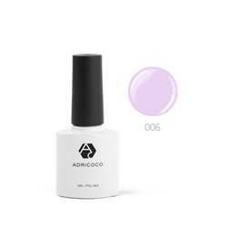ADRICOCO Цветной гель-лак для ногтей №006, нежно-лиловый, 8 мл