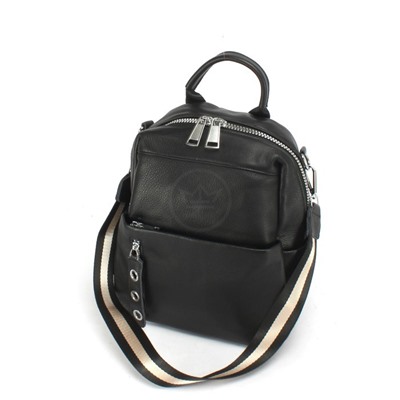 Рюкзак жен натуральная кожа JRP-8903-9,  1отд,  5внеш,  3внут/карм,  черный 248123