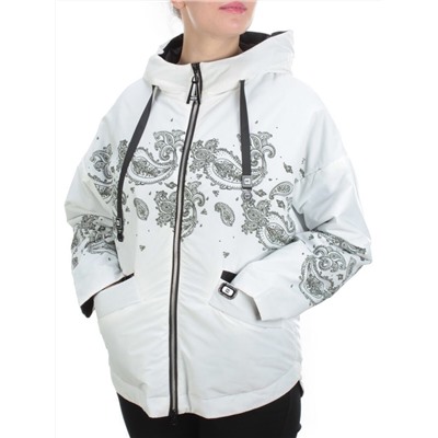 ZW-2312-C WHITE Куртка демисезонная женская BLACK LEOPARD (100 гр.синтепон) размер 54/56 российский