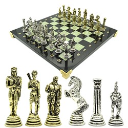 Шахматы подарочные с металлическими фигурами "Воины", 300*300мм