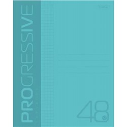 Тетрадь  48л клетка пластиковая обложка "PROGRESSIVE" Бирюзовая (064882) Хатбер