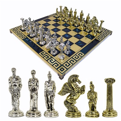 Шахматы с металлическими фигурами "Агамемнон" 450*450мм.