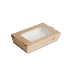 Салатник бумажный 600мл с прозрачной крышкой ECO Salad 600 (500/25)  GDC
