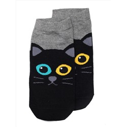 Короткие носки р.35-40 "Little friends" Черный котик