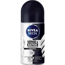 Дез.50мл roll  for men Невидимый д/черного и белого ORIGINAL (прозр.) Nivea