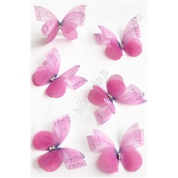 Бабочки шифоновые средние 4,5 см (10 шт) SF-4483 №61