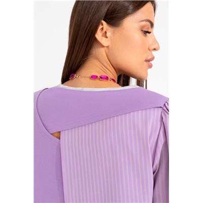 Фиолетовый свитшот с вырезом по полочке