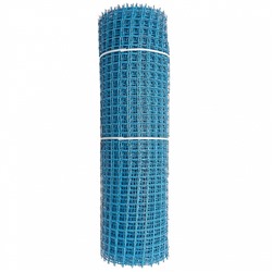 Сетка садовая пластиковая квадратная 33×33 мм, 1×20 м Строительная ПРОФИ голубая