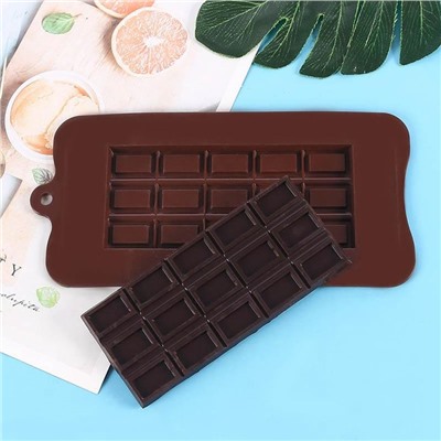 Форма силиконовая для шоколада «Плитка люкс»