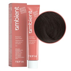 TEFIA Ambient 5.00 Перманентная крем-краска для волос / Светлый брюнет интенсивный натуральный, 60 мл