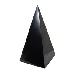 Пирамида из шунгита полированная высокая, размер основания 70-75мм