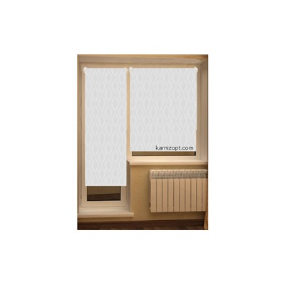 Рулонные шторы для балконной двери "Волна" (белые)