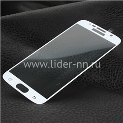 Защитное стекло на экран для Samsung Galaxy S6 2D белое