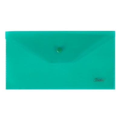 Папка-конверт на кнопке C6 Хат  (224*119мм) 180мкм зеленая  Хат 00004