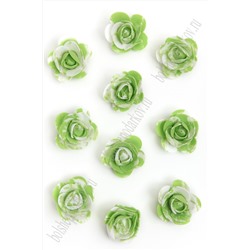 Головки цветов "Роза мраморная" 3,5 см (100 шт) SF-3006, зеленый