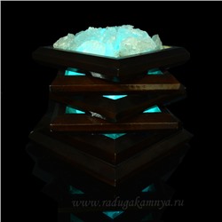 Солевая лампа "Камин настольный" 210*210*170мм 2-3кг, свечение голубое