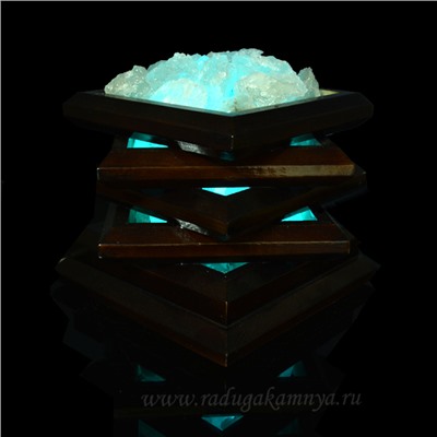 Солевая лампа "Камин настольный" 210*210*170мм 2-3кг, свечение голубое