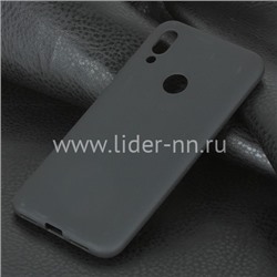 Задняя панель для Xiaomi  Redmi 7 Силикон матовый (черная)