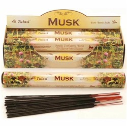 Tulasi MUSK Exotic Incense Sticks, Sarathi (Туласи благовония МУСКУС, Саратхи), уп. 20 палочек.