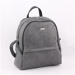 Стильный серый рюкзак 407 македония серый+черный