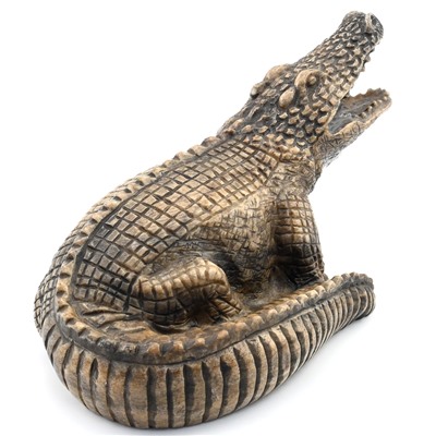 Скульптура из кальцита "Крокодил" 270*150*155мм,