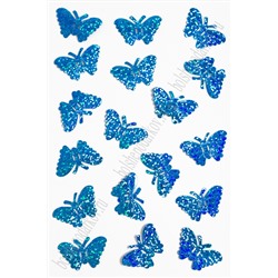 Пайетки "Бабочки" 34*22 мм*50 гр (SF-3071), синий