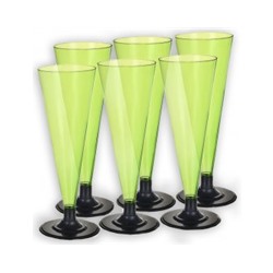 Фужер д/шампанского Кристалл Флюте Зеленый  (564/6)