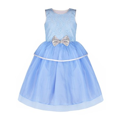 Голубое нарядное платье для девочки 84263-ДН20