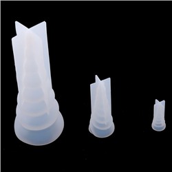 Силиконовый молд 3D «Рожки единорога» (3 штуки)
