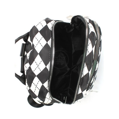 Рюкзак жен текстиль GF-6855,  2отд,  4внеш,  3внут/карм,  черный/бел 256296
