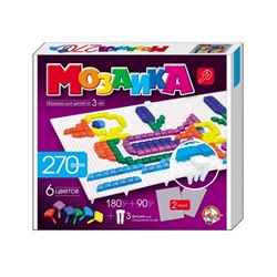 Пластмассовая мозаика для детей (270 элементов и 2 поля)